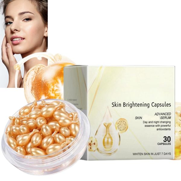 30PCS Skin Brightening Capsules,Skin Brightening Essence Capsules,Vitamin E Capsules for Skin,Face Serum For Women,Anti Wrinkle Face Serum,Reducing Fine Lines,Hydrating And Moisturizing Capsules