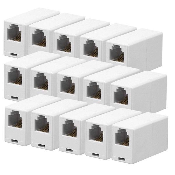 iMBAPrice RJ11 6P4C Straight Telephone Inline Coupler (15 Pack)