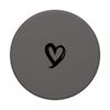 Black Heart Minimalist Grey PopSockets with Interchangeable PopGrip