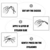 25mm Long 8D False Eyelashes Handmade Faux Mink Lashes Natural Wispy Cross Fluffy Eyelashes for Makeup Eyelashes Extension