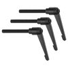 sourcing map 3Pcs M10 x 80mm Adjustable Knobs Handle Male Thread Push Button Ratchet Quick Release Locking Rotating Bolt for Lathe Machinery, Black