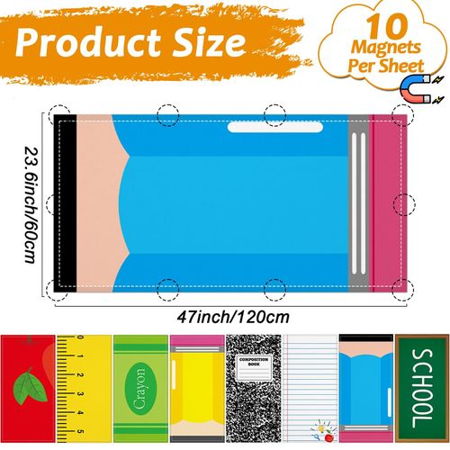 8 Pcs Fluorescent Light Covers with 80 Magnets Decorative for Classroom Ceiling Lights 4 x 2 Feet Magnetic Light Cover Filter Easy Install for Office Hospital Drop Home Ceiling Supplies (Study topics)