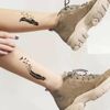 Oottati 2 Sheets Small Tiny Temporary Tattoo Stickers Black Feather Birds Totem