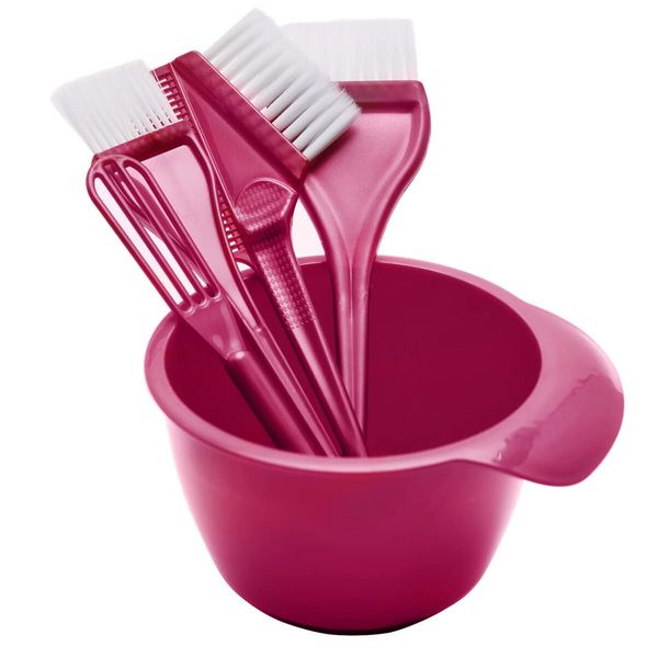 BIUDECO 1Set Hair Dye Brush and Bowl Set Hair Coloring Kit with Mixing Bowl Hair Coloring Brushes and Combs for Salon Home Use Hair Tinting Tools