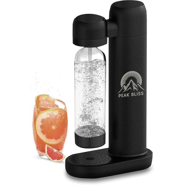 Original Soda Maker (Matte Black): Carbonate Drink (1L PET Bottle Included)