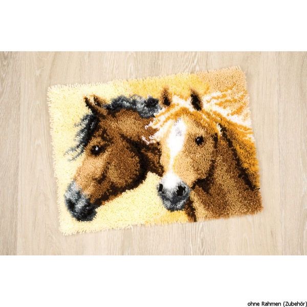 Verachtert Latch Hook Kit: Rug: Horses, NA, 50.8_x_40.64_cm