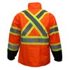 RK SAFETY Class 3 X pattern Safety Rain Suits with High visibility and black bottom