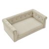 Modern Rectangle Dog Bed for Medium Large Dogs Dog Sofa Beds Pet Couch Bed Beige