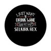 Selkirk Rex Gift for Wine Lovers & Cat Owners PopSockets Swappable PopGrip