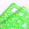 Template Ruler, Circular Ruler, Triangle Ruler, For Drafting, Template, Notebook, Round Ruler, Curved Ruler, Transparent, 4 Pieces, Green