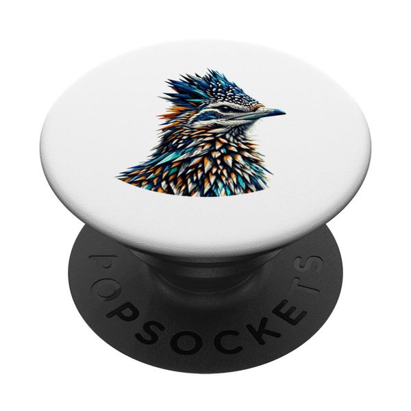 Polygon Art Roadrunner Chaparral Bird PopSockets mit austauschbarem PopGrip
