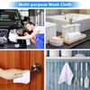 60 Pcs Soft Face Cloths 12 x 12 Inch Cotton White Washcloths Set Absorbent Wash Cloths Cleaning Rags Multipurpose Face Towel Machine Washable Washcloths Gym Towels for Bathroom Kitchen Supplies