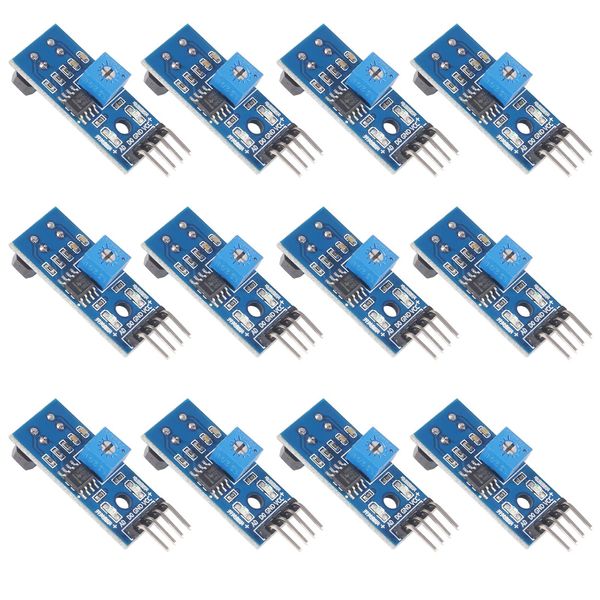 12 Stück TCRT5000 Reflektierende IR Lichtschranke Optisch Sensor Modul Modul kompatibel mit Arduino und Raspberry Pi