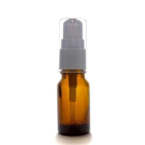 Aroma Light Filtering Bottle, 0.3 fl oz (10 ml), Amber, Pump: White, Set of 5