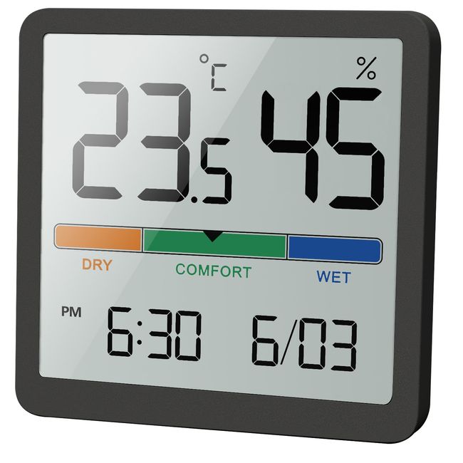 Desktop Weather Station With Clock, Thermometer And Hygrometer