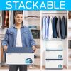 SereneLife Heavy Duty Storage Bin 27L ABS Material & Combination Lock Blue