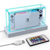 Nintendo Switch/OLED Anti-Scratch Slim Dock Case  with 16 LED Colors Light Base