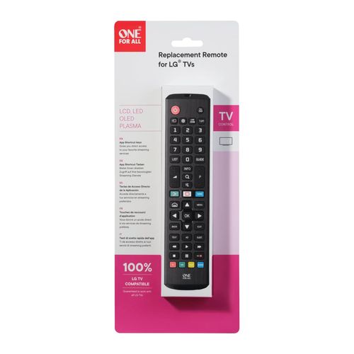 One for All Remote Control - Works with All LG TV/Smart TV - The Ideal TV Replacement Remote Control - URC4911
