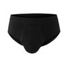 PROTECHDRY - Washable & Reusable Urinary Incontinence Cotton Brief Underwear for men, with Front Absorbent Area (Large, Black)