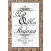Personalized Wedding Gift Custom Mr. & Mrs. Family Name Established Rustic Sign