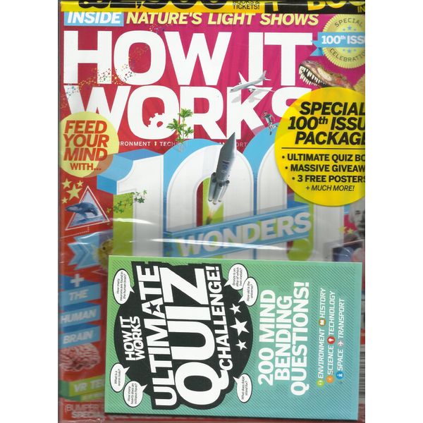HOW IT WORKS MAGAZINE, SPECIAL 100th ISSUE PACKAGE ISSUE, 2017 QUIZ + BOOK