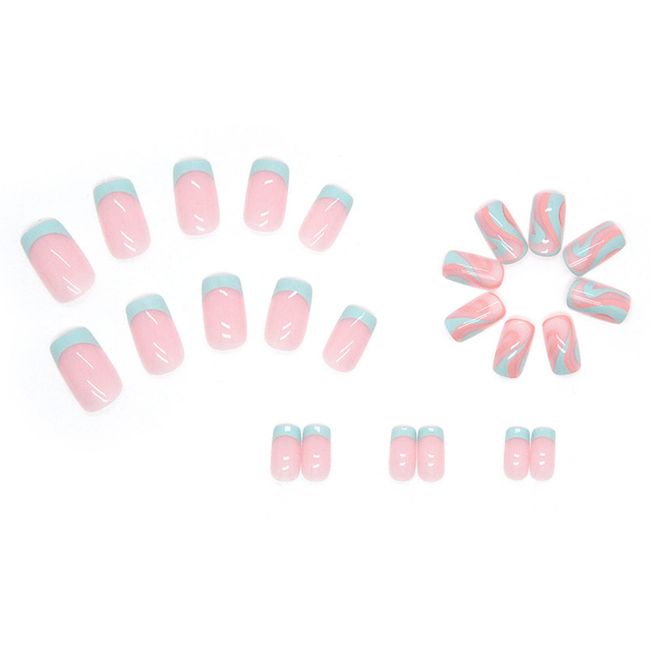 Claire's Love Faux Nails Girl's Black//Pink