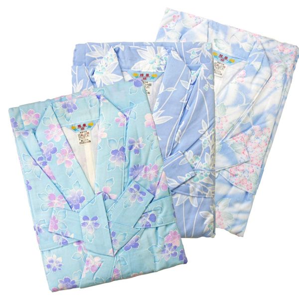 Reveur Gauze Sleepwear, Color, Women's, 1 Piece, Safe and Secure Made in Japan, Women's, Yukata, Sleepwear, blue