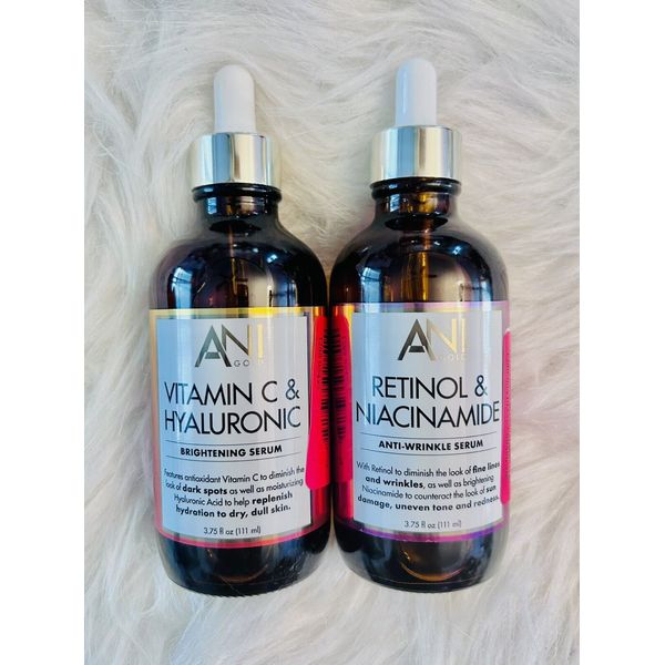 ANI GOLD Retinol & Niacinamide Anti-Wrinkle /Vitamin C & Hyaluronic  Brightening