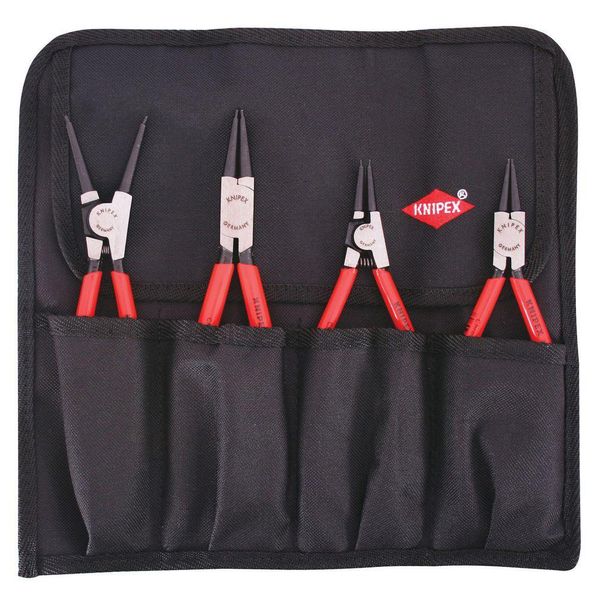 Knipex 9K 00 19 54 US 90° Circlip Snap-Ring Pliers Set in Pouch (4 Piece)