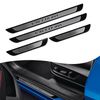 Axenture Universal Chrome Door Sill Trim Plate Covers with Scratch Guard - 4 Pcs