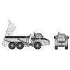 caterpillar 730 Blueprint Drawing A4 Photo