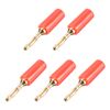 uxcell Banana Plug Speaker Wire Cable 2mm Plug Connector Jack Connector Gold Red 5pcs