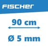 fischer 5 mm Diameter Black Chain Lock 90 85898