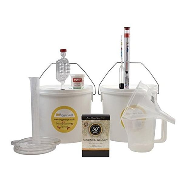 Starter Wine Making Set - Solomon Grundy Gold Merlot 6 Bottle Size Red Wine Kit with Equipment - Home Made Homemade Wine