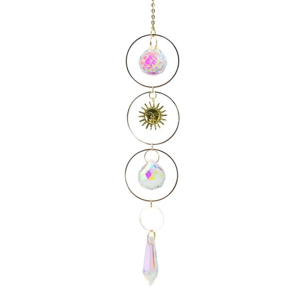 minihaCo Suncatcher, Original Strongest Power Stone, White Crystal, Sparkling Crystal, Sunny, Sun, Crystal, Window, Entryway, Feng Shui, Good Luck