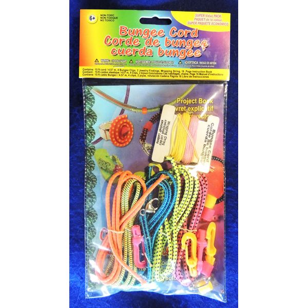 Bungee Cord Kit with Craft Project Book Pepperell Braiding Company Bright Colors