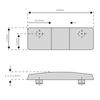 10 x Cockspur Window Handle Striker Plate Wedges - White (5mm)