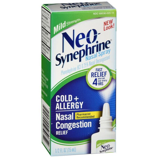 NEO-SYNEPHRINE COLD & SINUS MILD/STRENGTH .5OZ  5 pack