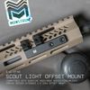 Monstrum Scout Light Mount | Compatible with Surefire M300/M600 Series/Streamlight Protac Series | Extended 45 Degree Offset Mount