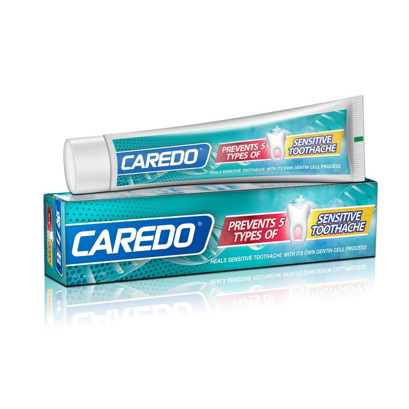 CAREDO Sensitive Toothpaste, Sensitive Teeth Relief Fluoride Free ...