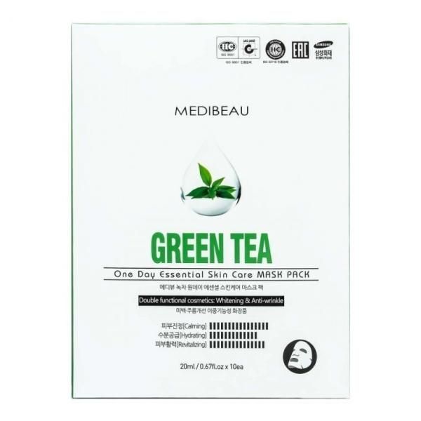 Moisturizing essential 10 sheets Mediview 1 pack per day One day daily green tea mask pack