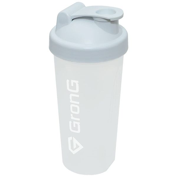 GronG Protein Shaker, White, 20.3 fl oz (600 ml)