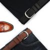 BELTER Men's Genuine Leather Belt, Men's Belt, Leather Men's Belt, Jeans Belt, 38 mm Wide, black, 110