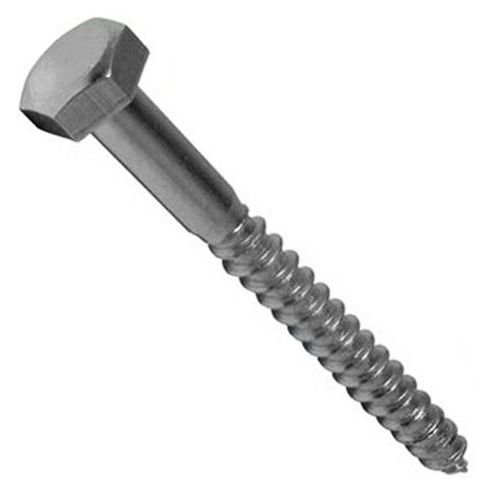 M12 A2 Stainless Coach Screw Hex Hexagon Head Wood Screws Lag Bolt 12mm by MultiScrew® (10, M12 x 100mm)