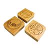 Wachsmann | Bamboo Powder Containers | Empty with Mirror & Metal Insert for Removal | DIY Cosmetics | Theatre Makeup, Blush, Eyeshadow | Pack of 3