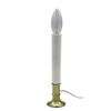 Electric Window Candle Lamp with Brass Plated Base, Dusk to Dawn Sensor | 6 Pack