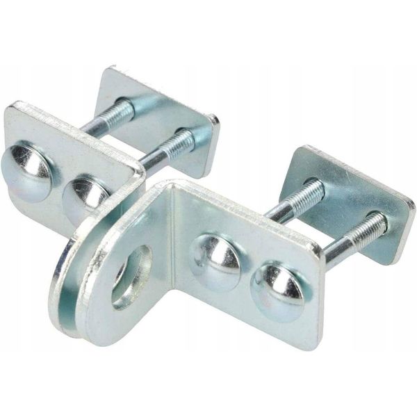 Steel Angle Hasp Lock, 30mm Width, White Galvanised with Mounting Screws