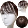 Luce Brillare Wig, Men's, Partial Wig, Wig, Men's Whorl, Top of Head, Short, 100% Human Hair, Chestnut Color, Dark Brown, Whorl Cover, Long + Long, Dark Brown, 7.9 inches (20 cm)