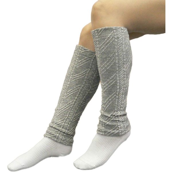 Inner Silk Blend! Warm Angora Ankle Socks (Long/Gray), Leg Warmer, Soft, Comfortable, Tightening, Swelling, Heat Retention, Angora & Wool, Full Body, Inner Fabric, Silk, Sensitive Ankle, Calf, Full Body, Stretchy