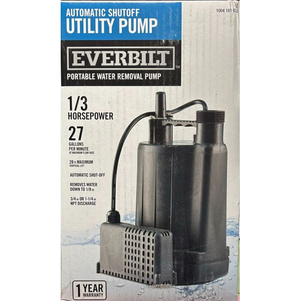 Everbilt 1/3 HP Automatic Utility Pump